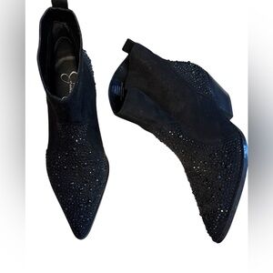 Jessica Simpson Black Studded Ankle Booties, size 37